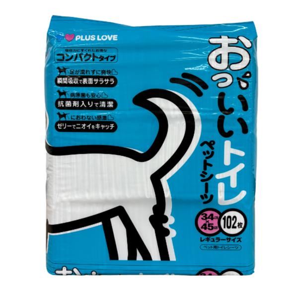 プラスラブ　おっ、いいトイレ　ペットシーツ　レギュラー　１０２枚