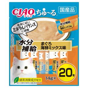 いなば　ＣＩＡＯ　ちゅ〜る　水分補給　まぐろ　海鮮ミックス味　１４ｇ×２０本　ちゅーる　チュール