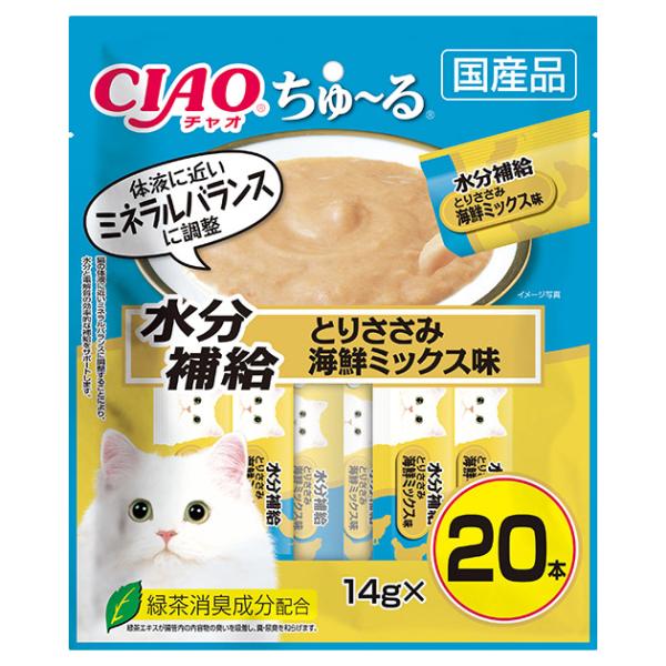 いなば　ＣＩＡＯ　ちゅ〜る　水分補給　とりささみ　海鮮ミックス味　１４ｇ×２０本　ちゅーる　チュール...