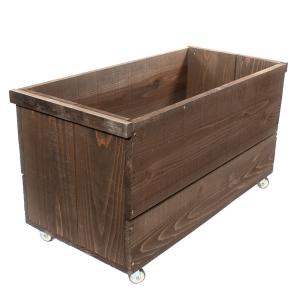 Leaf Corp りんご箱 キャスター付き新りんご箱 無塗装 ガーデニング