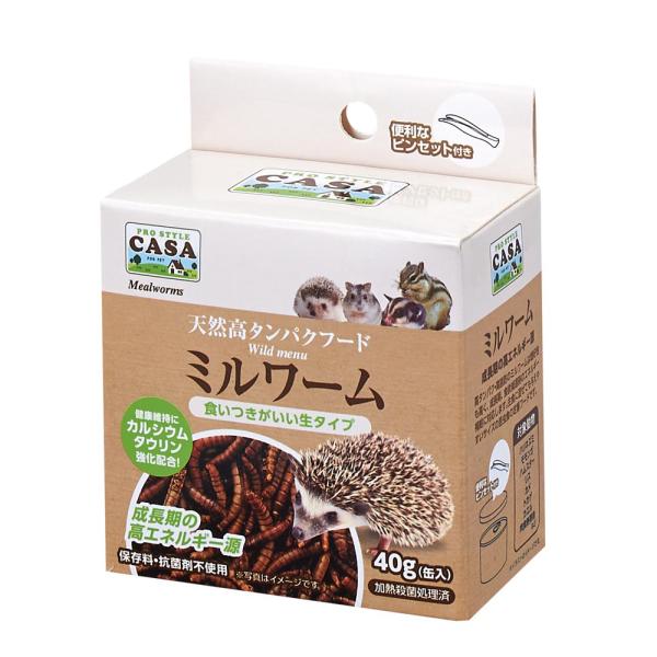 マルカン　ＣＡＳＡ　ワイルドメニュー　ミルワーム　４０ｇ