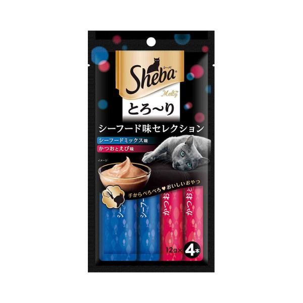 シーバ　とろ〜り　メルティ　シーフード味セレクション　１２ｇ×４Ｐ　キャットフード