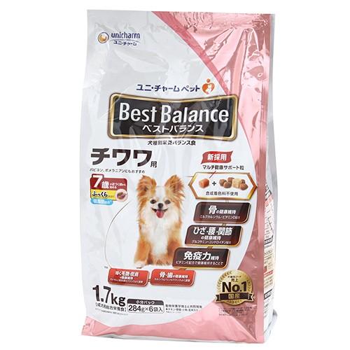ベストバランス　ふっくら仕立て　チワワ用　７歳が近づく頃から始める低脂肪　１．７ｋｇ（２８４ｇ×６袋...
