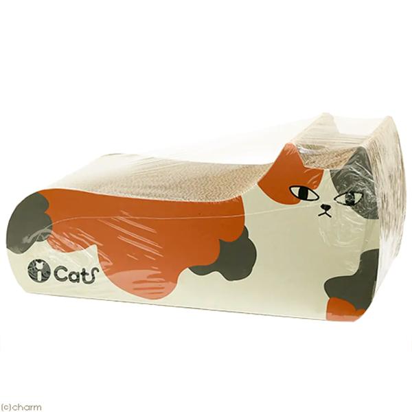 猫用　爪とぎ　ｉＣａｔ　ネコ型インテリアつめとぎ　ミケねこ　お一人様６点限り