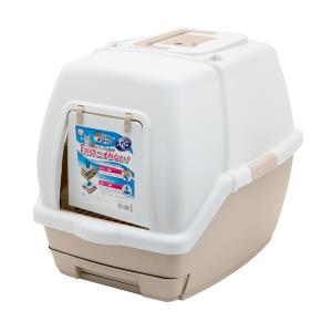 アイリスオーヤマ １週間取り替えいらずネコトイレ　ホワイト／ベージュ　ＴＩＯ−５３０ＦＴ