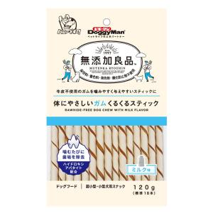 ドギーマン　無添加良品　体にやさしいガム　くるくるスティック　１２０ｇ