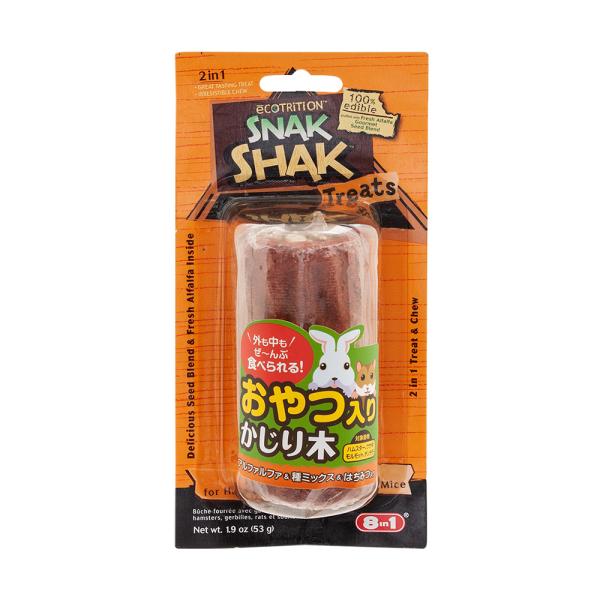 ８ｉｎ１　おやつ入りかじり木　小　小動物　ウサギ　ハムスター　モルモット
