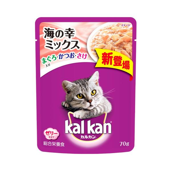 カルカン　パウチ　海の幸ミックス　まぐろ・かつお・さけ入り　７０ｇ×１６０袋　キャットフード