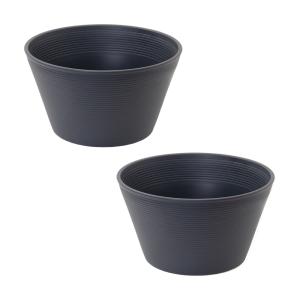 オリジナル睡蓮鉢　グレー　同色２鉢セット　睡蓮　ハス　鉢　お一人様１点限り