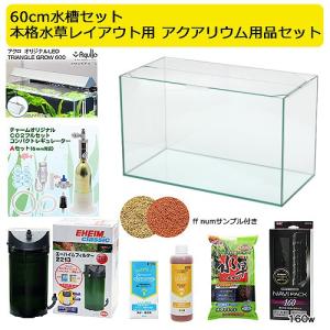 ６０ｃｍ水槽セット　本格水草レイアウト用　アクアリウム用品（水槽・ＬＥＤライト＆他７点）プロ推奨・技術上達飼育セット　おまけ付き｜chanet