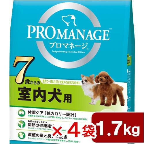 ドッグフード　プロマネージ　７歳からの室内犬用　１．７ｋｇ　４袋