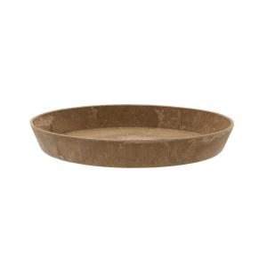 グリーンポット　アートストーン　ラウンド　ソーサー　ベージュ　２２ｃｍ