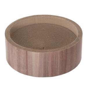 爪とぎ 猫 スクラッチラウンド ミルクティー ダンボール