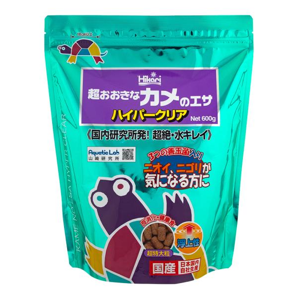 キョーリン　超おおきなカメのエサ　ハイパークリア　６００ｇ　（甲長１８ｃｍ以上〜）　お一人様２４点限...