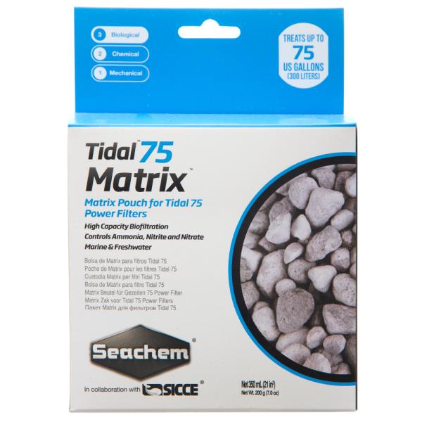 Ｓｅａｃｈｅｍ　シーケム　外掛けフィルター　Ｔｉｄａｌ　７５用　Ｍａｔｒｉｘ　３５０ｍｌ（ネット入り...