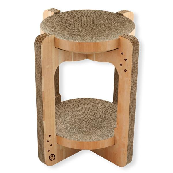 送料無料　キャットタワー　猫壱　バリバリボウルタワー　（レギュラー　ライトブラウン）　ねこいち　ねこ...