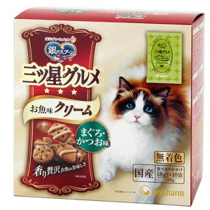 キャットフード　銀のスプーン　三ツ星グルメ　お魚味クリーム　まぐろ・かつお味　１８０ｇ