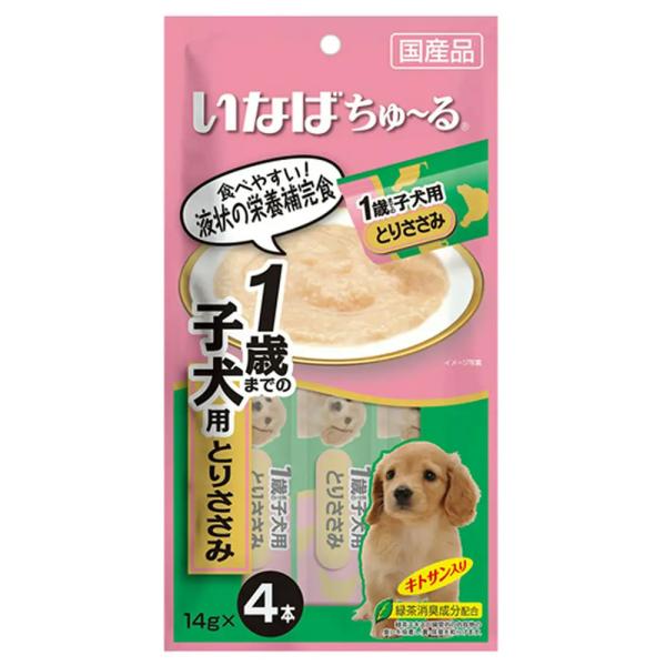 いなば　ちゅ〜る　１歳までの子犬用　とりささみ　１４ｇ×４本　ちゅーる　チュール