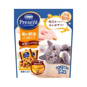 コンボ　プレゼント　キャット　おやつ　歯の健康と口臭ケア　お肉ミックス味　４２ｇ