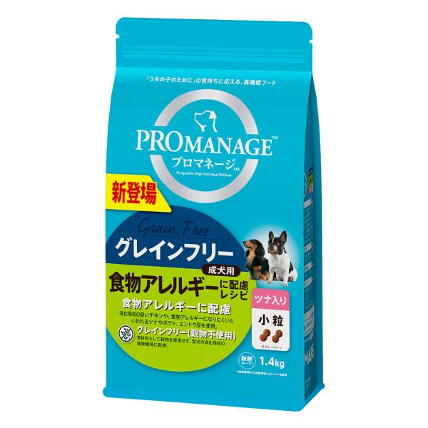 ドッグフード　プロマネージ　成犬用　食物アレルギーに配慮レシピ　ツナ入り　小粒　１．４ｋｇ