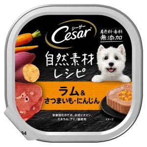 シーザー　自然素材レシピ　ラム＆さつまいも・にんじん　８５ｇ　ドッグフード｜chanet