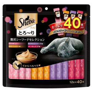 シーバ　とろ〜り　メルティ　贅沢シーフードセレクション　１２ｇ×４０Ｐ　キャットフード｜chanet