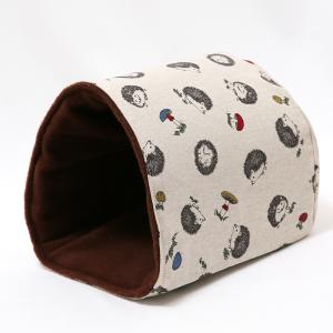 小動物のかまぼこハウス ハリネズミ柄 ハンドメイド ハリネズミ モルモット