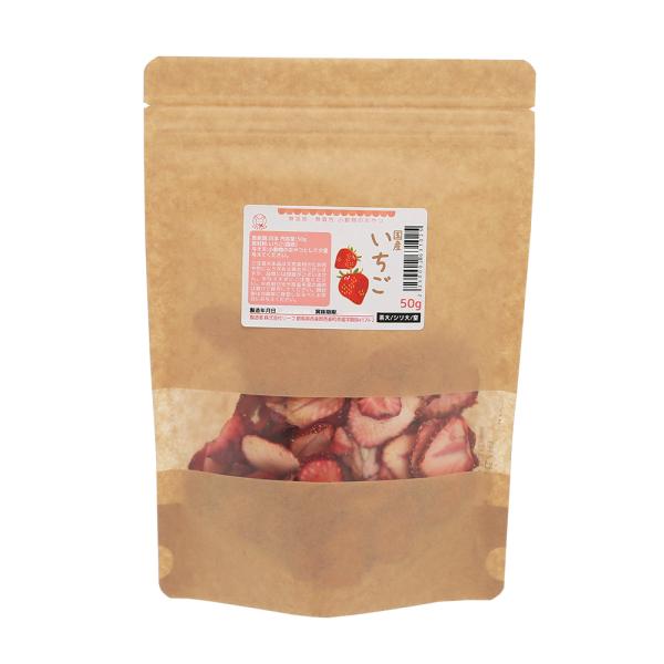 国産　いちご　５０ｇ　小動物用のおやつ　無添加　無着色
