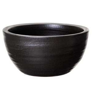 信楽焼　めだか鉢　黒ボール　８号　睡蓮鉢