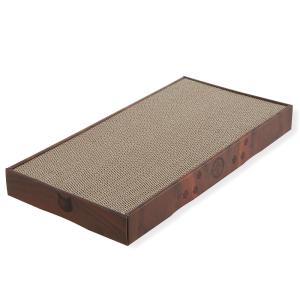 猫壱 バリバリパッド ワイド ダークブラウン 爪とぎ 強化ダンボール