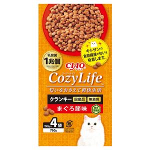 キャットフード　いなば　ＣＩＡＯ　Ｃｏｚｙ　Ｌｉｆｅ　クランキー　まぐろ節味　１９０ｇ×４袋