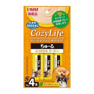 アウトレット品　いなば　Ｃｏｚｙ　Ｌｉｆｅ　ちゅ〜る　とりささみ　チーズ入り　１４ｇ×４袋　訳あり｜chanet