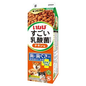 アウトレット品　ドッグフード　いなば　すごい乳酸菌クランキー　牛乳パック　チキン味　３８０ｇ　訳あり｜chanet