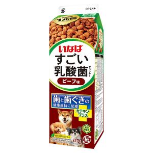 ドッグフード　いなば　すごい乳酸菌クランキー　牛乳パック　ビーフ味　３８０ｇ｜チャーム charm ヤフー店