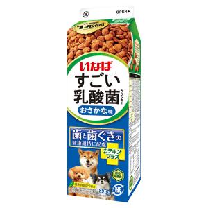 アウトレット品　ドッグフード　いなば　すごい乳酸菌クランキー　牛乳パック　おさかな味　３８０ｇ　訳あり