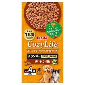 ドッグフード　いなば　Ｃｏｚｙ　Ｌｉｆｅ　クランキー　チキン味　７６０ｇ　（１９０ｇ×４袋）｜chanet