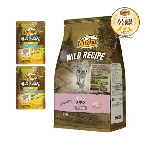 ニュートロ　子猫　キャット　ワイルド　レシピ　キトン　チキン　子猫用　２ｋｇ＋デイリー　ディッシュ　子猫用　パウチ　２袋　おまけ付　猫｜chanet