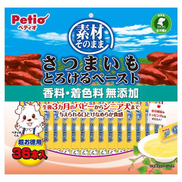 ペティオ　素材そのまま　さつまいも　とろけるペースト　３６本入