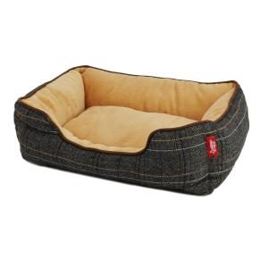 アウトレット品 ペットプロ ヘリンボーン スクエアベッド S ブラック