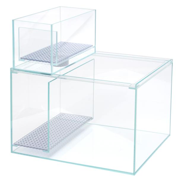 スーパークリア　アクロ　オーバーフロー　６０ｃｍ海水水槽専用　２層式濾過槽　ウールボックス付　パンチ...