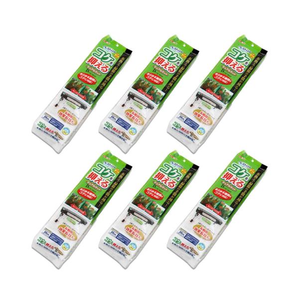 ＧＥＸ　ベストロカ　コケを抑えるデュアルマット×６袋　ろ材　淡水用　上部フィルター　交換用マット