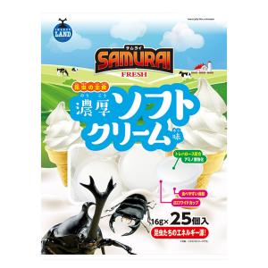 マルカン　昆虫ゼリー　ＳＡＭＵＲＡＩ　ＦＲＥＳＨ　濃厚ソフトクリーム味　２５　１６ｇ×２５個