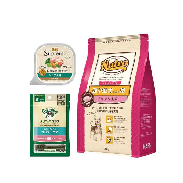 ニュートロ　ナチュラルチョイス　超小型犬　エイジングケアセット　チキン＆玄米　２ｋｇ＋グリニーズ６本...