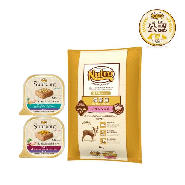 ニュートロ　ナチュラルチョイス　超小型犬〜小型犬　成犬用セット　減量用　チキン＆玄米　６ｋｇ＋ウェッ...