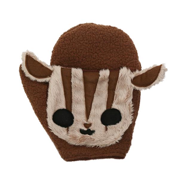 モモンガ抱っこミトン　左手用　ハンドメイド　モモンガ　寝袋　手袋