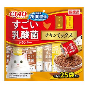 キャットフード　いなば　すごい乳酸菌クランキー　チキンミックス　２５袋入り　２２ｇ×２５袋｜chanet