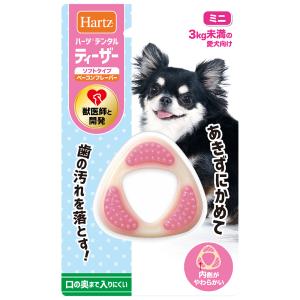 アウトレット品　ハーツ　デンタル　ティーザー　ソフトタイプ　ミニ　超小型犬パピー向け　獣医師との共同開発　犬　おもちゃ　オモチャ　玩具　訳あり｜chanet