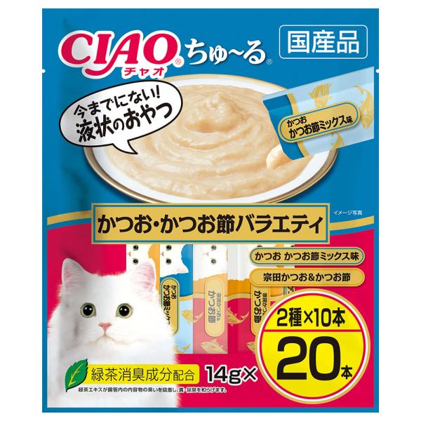 いなば　ＣＩＡＯ　ちゅ〜る　かつお・かつお節バラエティ　１４ｇ×２０本　ちゅーる　チュール　猫