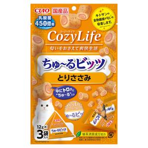 いなば　ＣＩＡＯ　Ｃｏｚｙ　Ｌｉｆｅ　ちゅ〜るビッツ　とりささみ　１２ｇ×３袋　ちゅーる　チュール　猫｜chanet