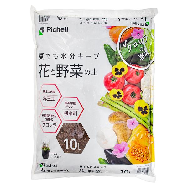 リッチェル　クロレラの恵みＲ　花と野菜の土　１０Ｌ